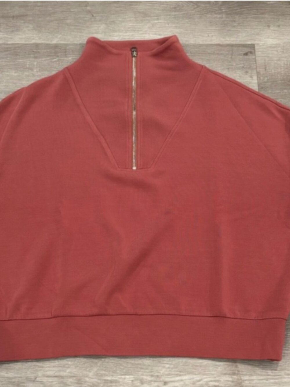 Varley Hawley Doublesoft Half Zip Mauve Sweatshirt Pullover Womens L - Picture 2 of 8